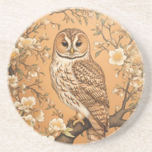 Elegant Tawny Uggla William Morris Inspired Underlägg