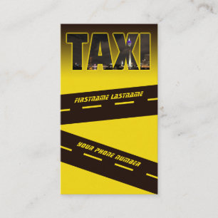 Elegant TAXI skylt för förarhytten taxi Visitkort