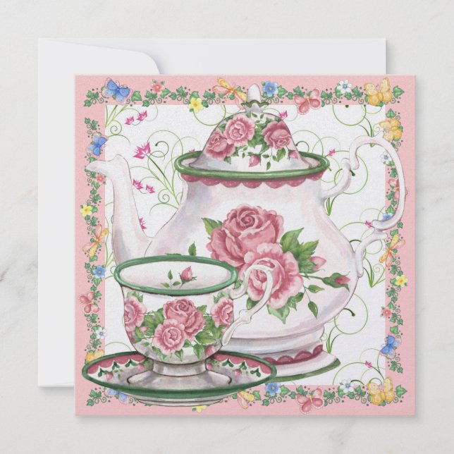 Elegant Te / Kaffe - SRF Inbjudningar (Framsida)