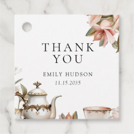 Elegant Tea Party Bröllopsdusch Gåvor Etiketter