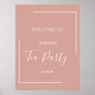 Elegant Tea Party födelsedag Poster