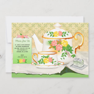 Elegant Tea Party-inbjudan Inbjudningar