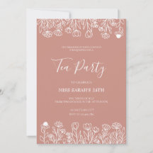 Elegant  Tea Party-inbjudan