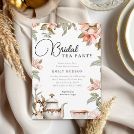 Elegant Tea Party Inbjudningskort för möhippan