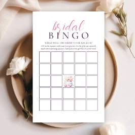 Elegant Tea Party Möhippa Bingo Game