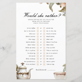 Elegant Tea Party skulle hon hellre än hellre Möhi