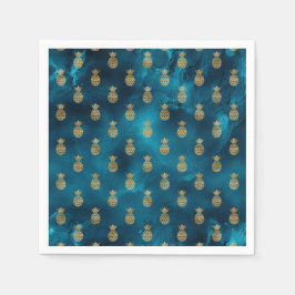 Elegant Teal ananas Söt av satatin Pappersservett