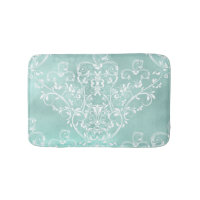 Elegant Teal and White Damask