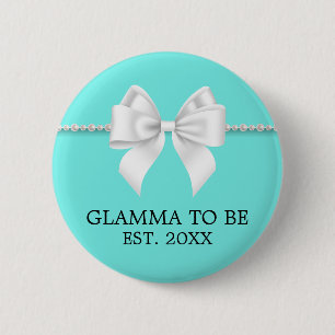 Elegant Teal Aqua Tiffany Grand Glamma Baby Shower Knapp