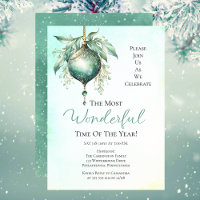 Elegant Teal Bauble Mest underbart Time Party