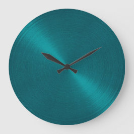 Elegant Teal Blue Metallic Sheen Stor Klocka