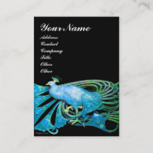 ELEGANT TEAL BLUE PEACOCK MODE JEWEL I BLACK