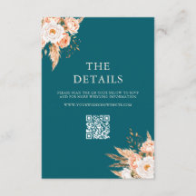 Elegant Teal Boho Chic Fall Blommigt Bröllop