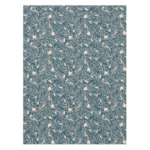 Elegant Teal Botanisk Slingrande Sömlöst Mönster