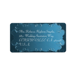 Elegant Teal Bröllop Adressetiketter
