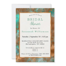 Elegant Teal Copper Patina Abstrakt Möhippa