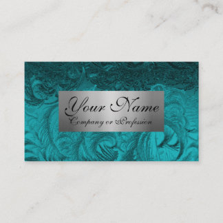Elegant Teal Crystal Visitkort