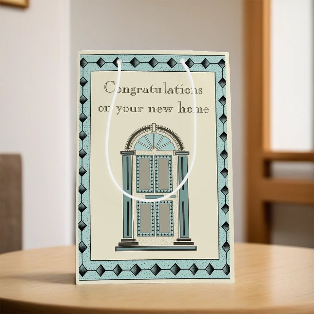 Elegant Teal Door Houseuppvärmning (Skapare uppladdad)