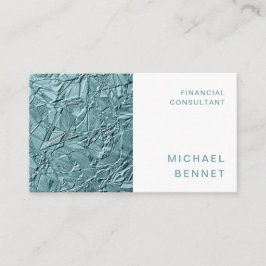 Elegant Teal Finance Consultant Visitkort