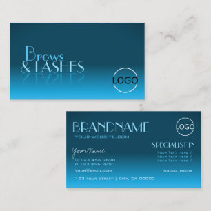 Elegant Teal Gradient-Logotypen för typsnitt Spege Visitkort