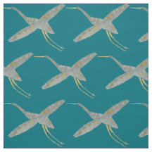 Elegant Teal & grått vattencolor Crane bird