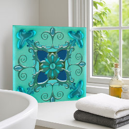 Elegant Teal Grönt Bathroom eller Köksbricka Kakelplatta