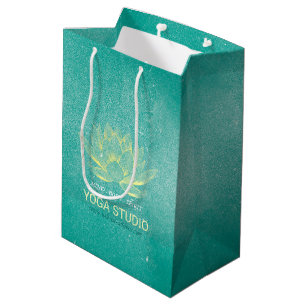Elegant Teal Guld Lotus YOGA Meditation Instructor
