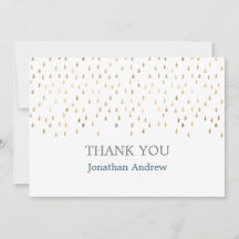 Elegant Teal & Guld Raindrops Pub Mitzvah