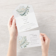 Elegant Teal Guld Undervattensfisk Blommigt Bröllo