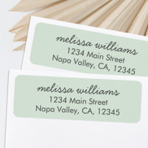 Elegant Teal Minimalist Return-adressetikett