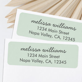 Elegant Teal Minimalist Return-adressetikett Returadress Etikett