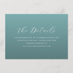 Elegant Teal Minimalistisk Kalligrafi Tilläggskort
