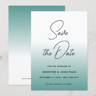 Elegant Teal Modern Minimalist Mall Typografi