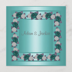 ELEGANT TEAL MULTI RO WEDING INVICATION INBJUDNINGAR