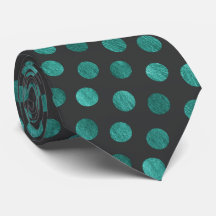 Elegant Teal Polka Dot Personlig Charcol Grått