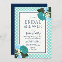 Elegant Teal Ro Blommigt Inbjudningskort för möhip