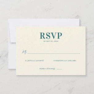 Elegant Teal RSVP-kort OSA Kort