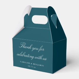 Elegant Teal Script Wedding Custom Thank You  Presentaskar