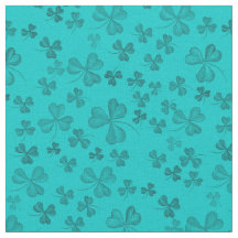 Elegant Teal Shamrock Mönster Cute & Söt Klöver