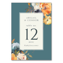 Elegant Teal Terracotta Navy Boho Blommigt