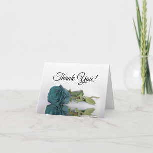 Elegant Teal Turcos Ro Bröllop Photo Inside Tack Kort