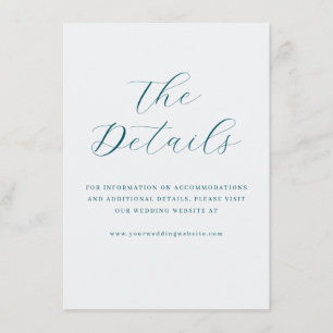 Elegant Teal Typografisk Tilläggskort