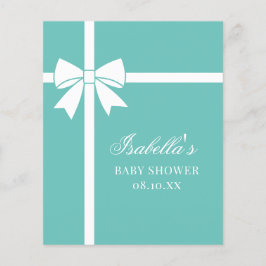 Elegant Tealblå Bebis Shower Gissningslek