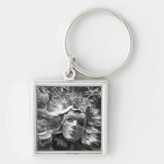 Elegant teater mask nyckelring present (Framsidan)