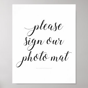 Elegant tecken på vår fotomat bröllopsskylt poster
