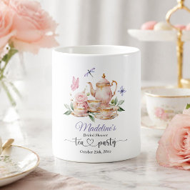 Elegant tehusetemöte med fjärilar Bröllopsdusch  Kaffemugg