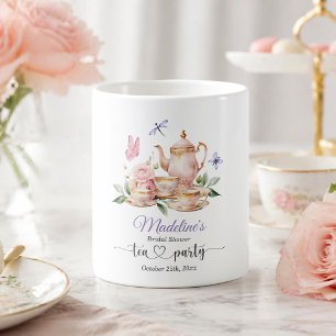 Elegant tehusetemöte med fjärilar Bröllopsdusch  Kaffemugg