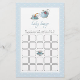 Elegant Tekopp Baby Shower Tea Party Bingo