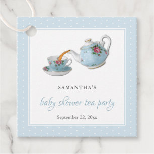 Elegant Tekopp Baby Shower Tea Party FavoritMärkre Gåvor Etiketter