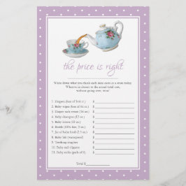 Elegant Tekopp Baby Shower Tea Party Game